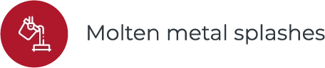 Molten metal splashes